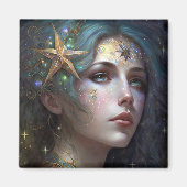 Cosmic Goddess Fantasy Art Magnet Magneet (Voorkant)