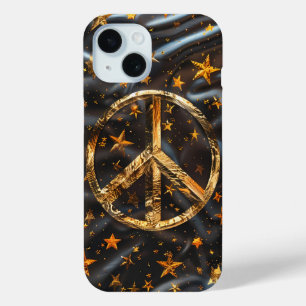 Cosmic Gold Peace Symbool Telefoonhoes