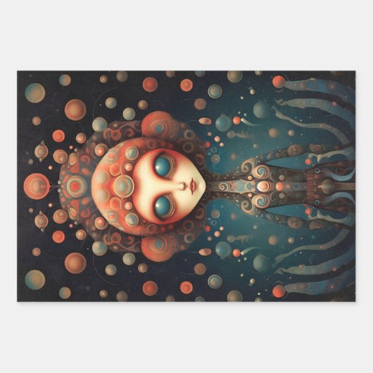 Cosmic Guardians Whimsical Fantasy Decoupage Inpakpapier Vel (Voorkant 2)