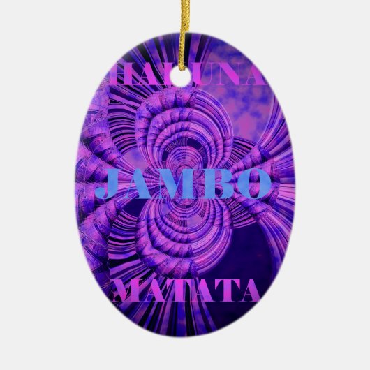 Cosmic Hakuna Art Print Keramisch Ornament (Voorkant)