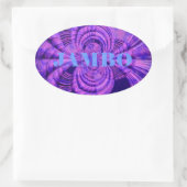 Cosmic Hakuna Art Print Ovale Sticker (Tas)