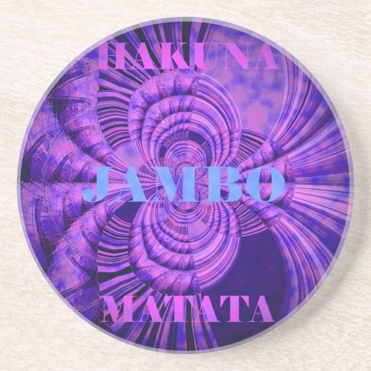 Cosmic Hakuna Art Print Zandsteen Onderzetter (Voorkant)