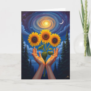 Cosmic Hands Verjaardagskaart Kaart