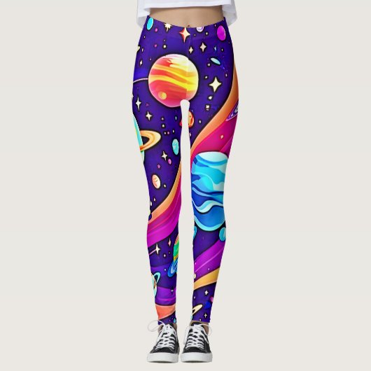 Cosmic Harmony Art Leggings (Voorkant)