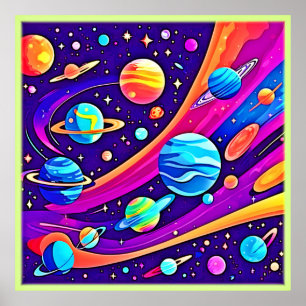 Cosmic Harmony Art Poster