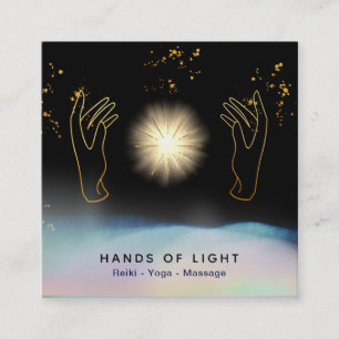 *~* Cosmic . Healing Hands Universe Stars Energy Vierkante Visitekaartje
