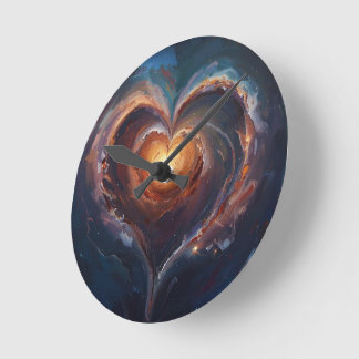 Cosmic Heart Galaxy Love Art – Universe Romance Ronde Klok