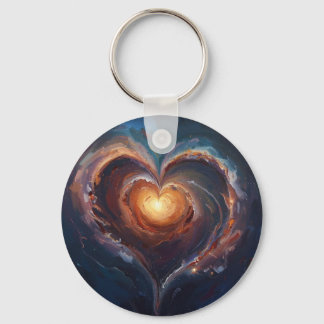 Cosmic Heart Galaxy Love Art – Universe Romance  Sleutelhanger