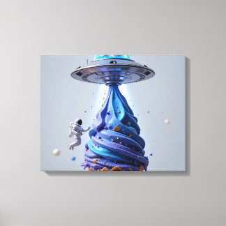 Cosmic Ice Cream Abduction Canvas Afdruk