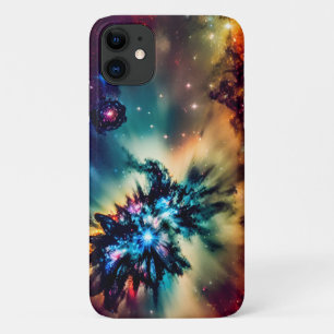 Cosmic indigo helder mystical mesmerized landschap iPhone 11 hoesje
