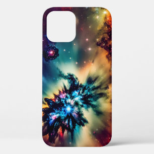 Cosmic indigo kleuren mystic mesmerizing landscape iPhone 12 pro hoesje