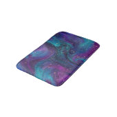 Cosmic Ink | Turquoise Blue Paars Galaxy Nebula Badmat (Gekanteld)
