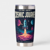 Cosmic Journey Rocket Launch Explore tumbler water Geïsoleerde Drinkbeker (Achterkant)