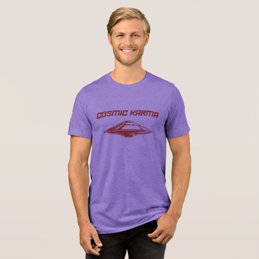 Cosmic Karma Paarse Power T-shirt (Voorkant volledig)