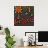 Cosmic Kerstmis Poster (Thuiskantoor)