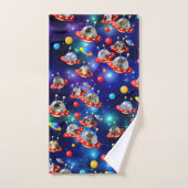 Cosmic Kittens in Alien Spaceship UFO Sci-fi Scene Bad Handdoek (Handdoek)
