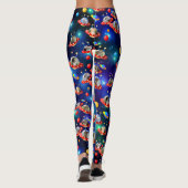 Cosmic Kittens in Alien Spaceship UFO Sci-fi Scene Leggings (Achterkant)