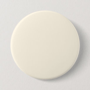 Cosmic Latte Cream Solid Color Ronde Button 7,6 Cm