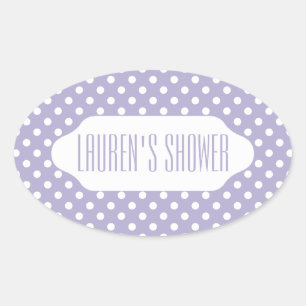 Cosmic lavender paarse polka stipt douane sticker