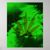 Cosmic Leaf: Neon Dreamscape Poster (Voorkant)