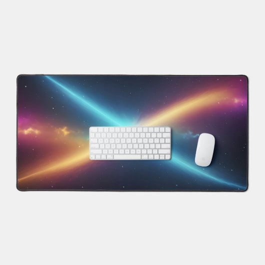 Cosmic Light Collision Abstract Glowing Space (Clavier et souris)
