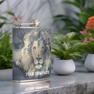 COSMIC LION KING Aangepaste flessen met vinylvlo Heupfles