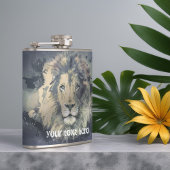 COSMIC LION KING | Aangepaste flessen met vinylvlo Heupfles