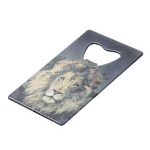 COSMIC LION KING  Aangepaste Kaart flesopening voo Kredietkaart Flessenopener