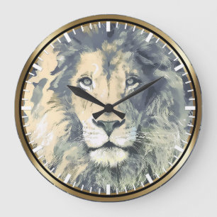 COSMIC LION KING Aangepaste wandklok Grote Klok