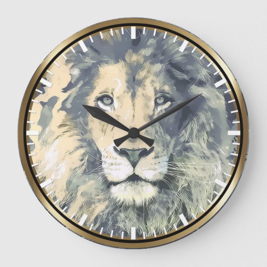 COSMIC LION KING | Aangepaste wandklok Grote Klok (Voorkant)