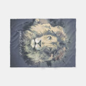 COSMIC LION KING | Couverture en polaire personnal (Devant (Horizontal))