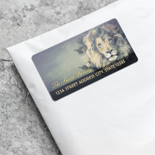 COSMIC LION KING   Etiketten voor aangepaste retou