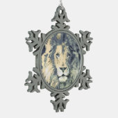 COSMIC LION KING | Ornement de flocon de neige (Gauche)