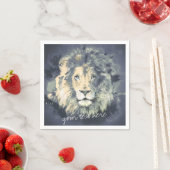 COSMIC LION KING | Serviettes en papier à cocktail (En situation)