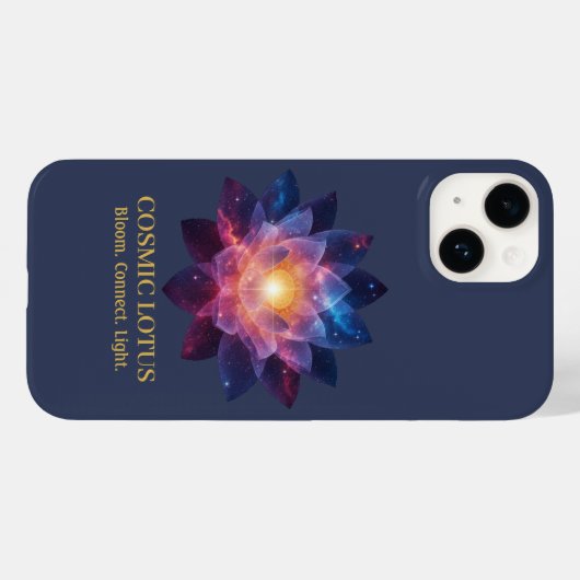Cosmic Lotus Flower | Galaxy Bloom Energy Case-Mate iPhone Case (Achterkant (horizontaal))