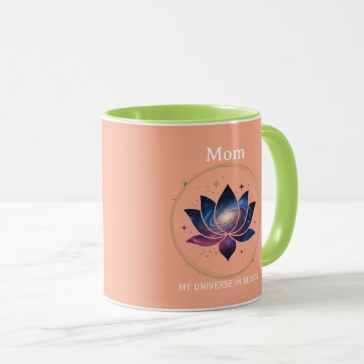 Cosmic Lotus Flower Mom Bloom Mok (Voorkant rechts)