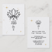 *~* Cosmic Lotus Nirvana Sacred Geometry Business Visitekaartje (Voorkant / Achterkant)