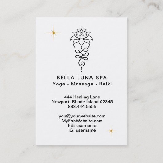 *~* Cosmic Lotus Nirvana + Sacred Geometry Visitekaartje (Achterkant)