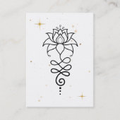 *~* Cosmic Lotus Nirvana + Sacred Geometry Visitekaartje (Voorkant)