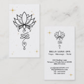 *~* Cosmic Lotus Nirvana - Sacred Geometry Visitekaartje (Voorkant / Achterkant)