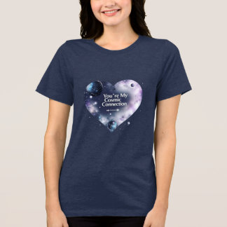 Cosmic Love Tri-Blend voor vrouwen – Galaxy Thema Shirt
