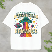 Cosmic Love: Unveiling the UFO and Space Romance T-shirt