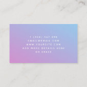Cosmic Magic Hands Star Roze Paarse Gradient Ombre Visitekaartje (Achterkant)