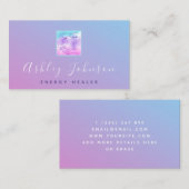 Cosmic Magic Hands Star Roze Paarse Gradient Ombre Visitekaartje (Voorkant / Achterkant)
