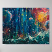 Cosmic Marina over de symfonie van het hemelse Zee Poster (Voorkant)
