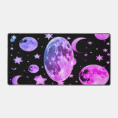 Cosmic Moon Desk Mat Black (Voorkant)