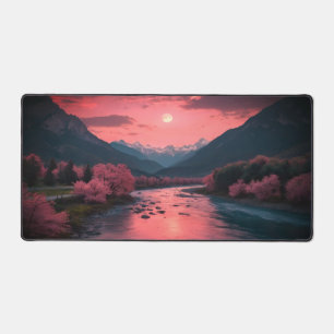 Cosmic Moon Desk Mat Celestial Desk Setup