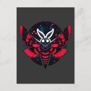 Cosmic Moth - Kunst Folklore Mothman Briefkaart