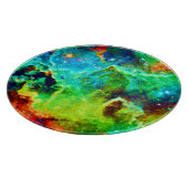 Cosmic Nebula Cloud Art Snijplank (Hoek)