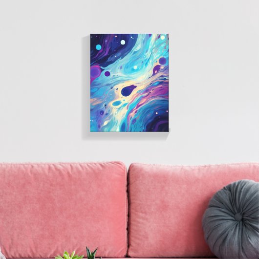   Cosmic Nebula Vortex Canvas Afdruk (Insitu (Woonkamer))